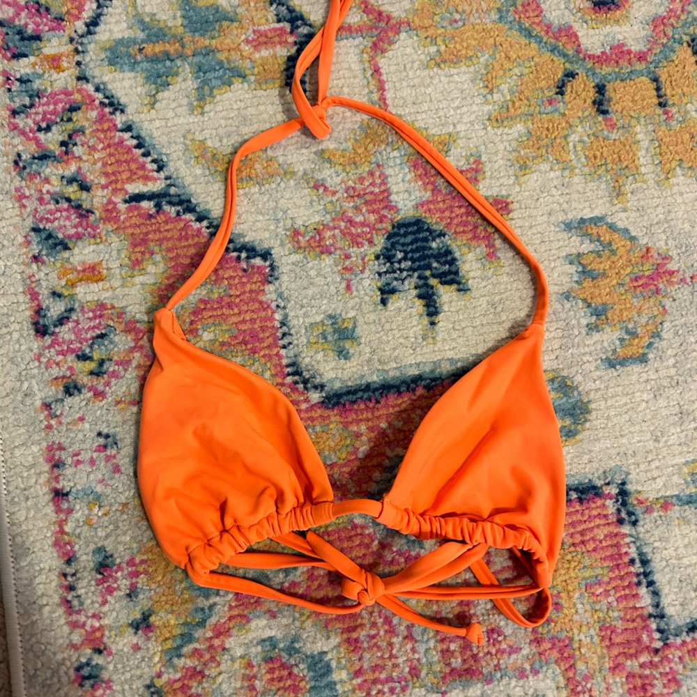 orange triangle bikini top
